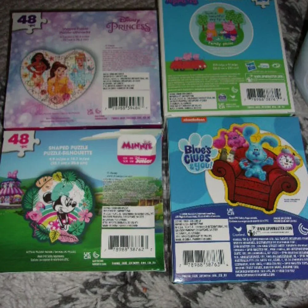 Bundle of Puzzles-Blues Clues/Peppa/Minnie/Disney princess New